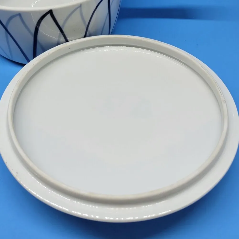 Lyngby Porcelain Dan-lld lldfast Denmark Blue Harlequin Flame 7